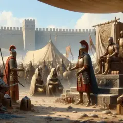 Achille predice ad Agamennone un futuro di gloria e battaglie, mentre l'esercito si prepara sotto le mura di Troia.