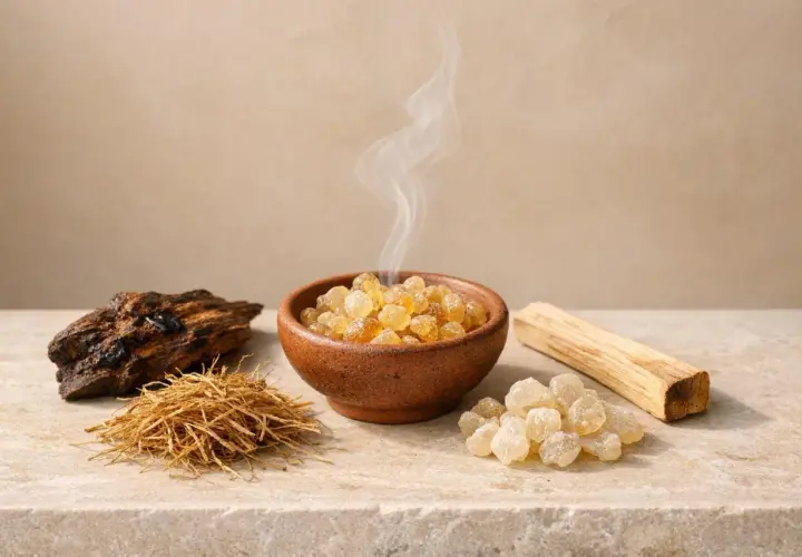 Legno sacro, resine e erbe: ingredienti che evocano il profondo **indigeni significato** di connessione con la natura e le tradizioni ancestrali.